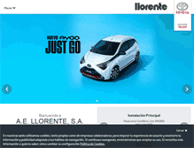 Tablet Screenshot of llorente.toyota.es